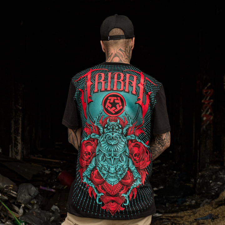 Tribal Insect T-Shirt black
