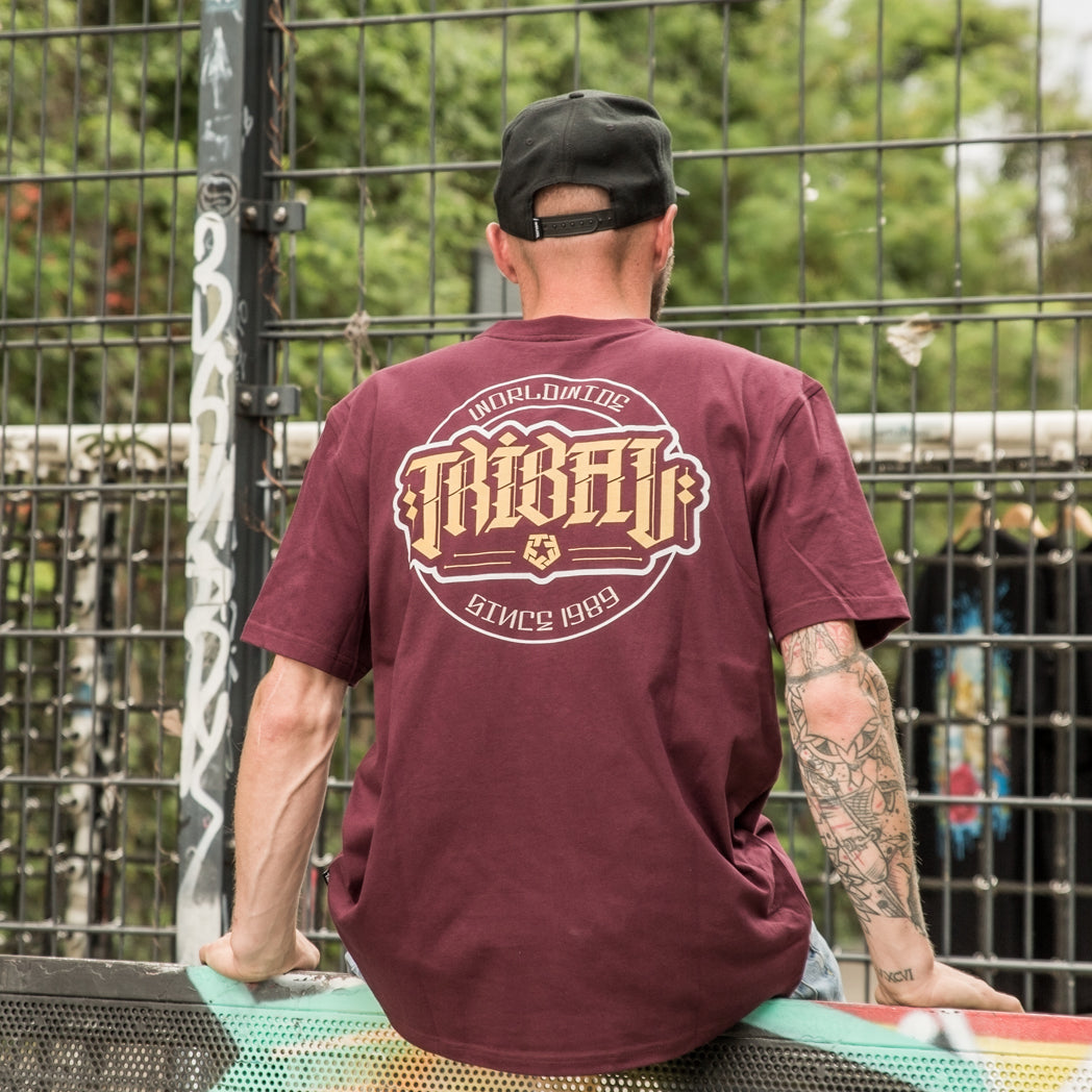 Tribal Sweyda Circle T-Shirt morroco maroon