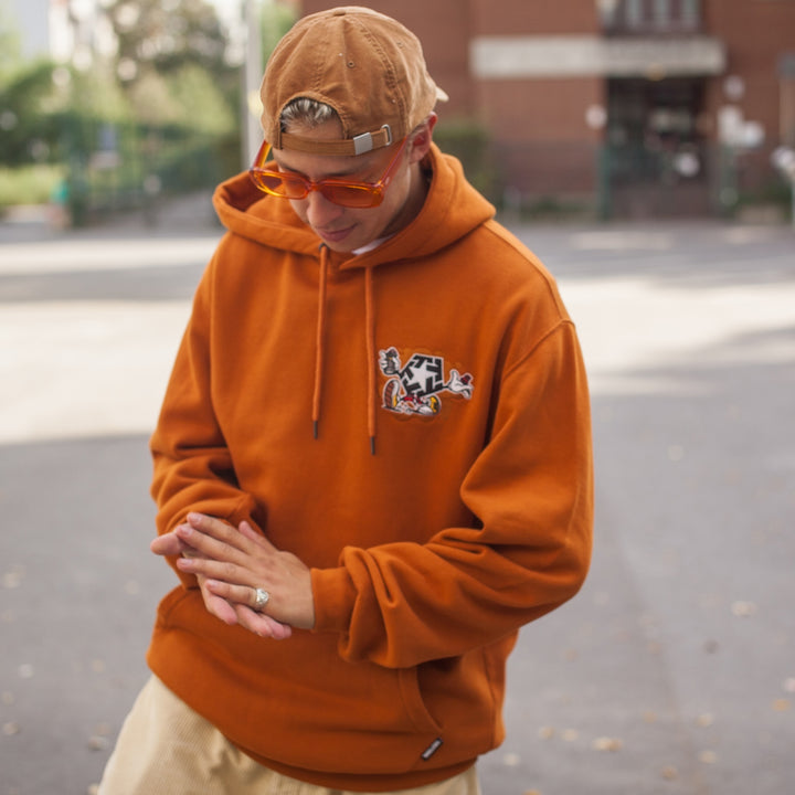 Tribal Mini Cartoon Hoodie rust