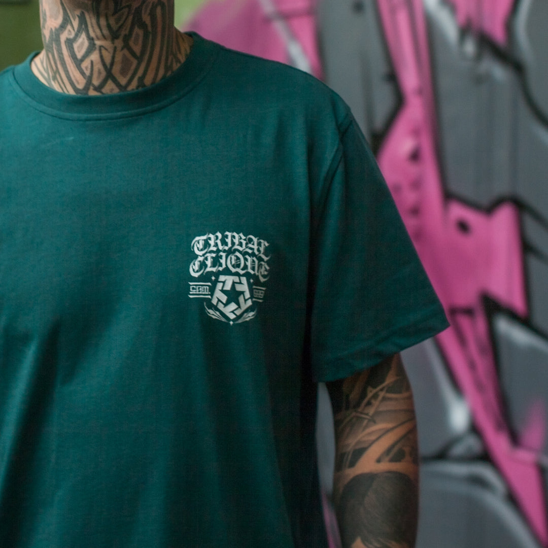 T-shirt BLoved World Wide verde acqua scuro