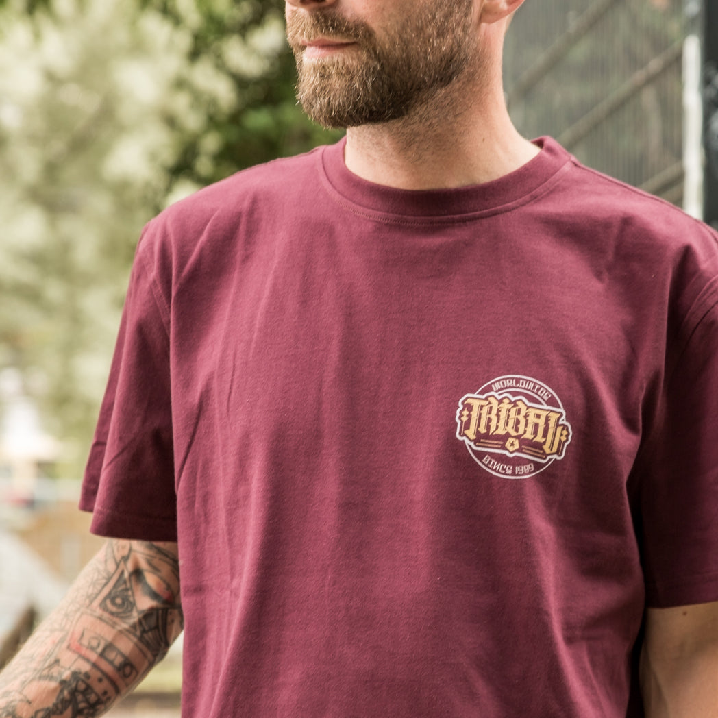 Tribal Sweyda Circle T-Shirt morroco maroon