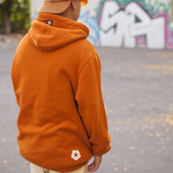 Tribal Mini Cartoon Hoodie rust