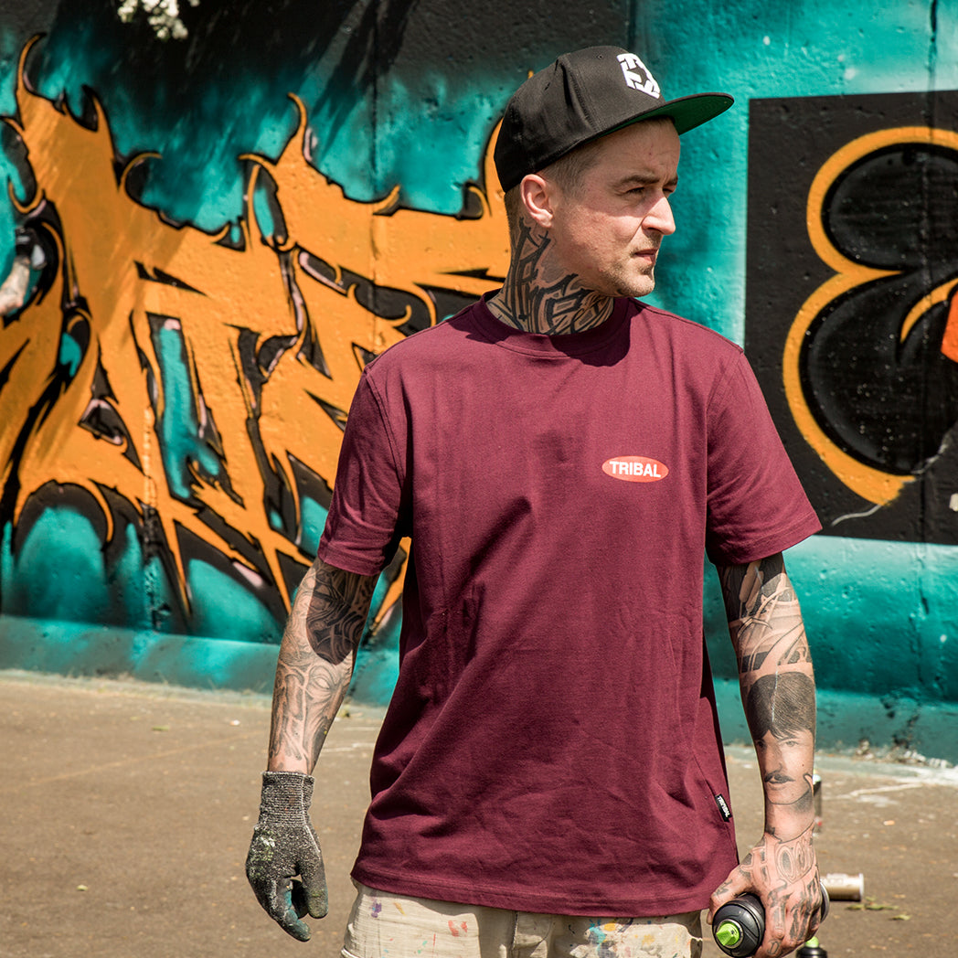 Tribal Zodak Can T-Shirt morroc maroon