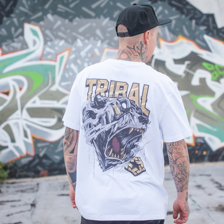 Camiseta Oso Tribal blanco