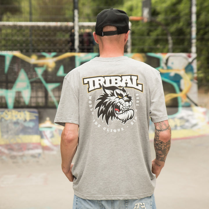Tribal Fisek Tiger T-Shirt heather grey