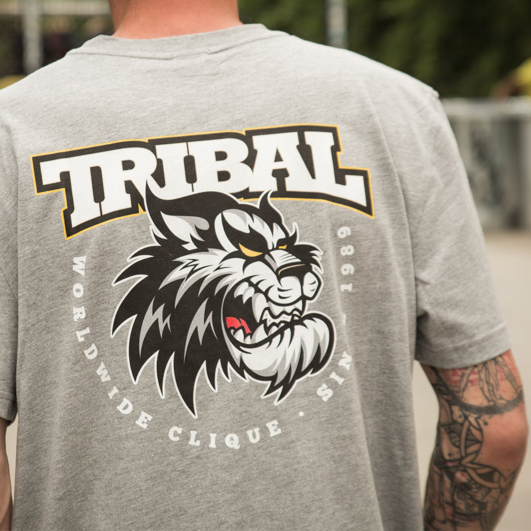 Camiseta Tribal Fisek Tiger gris jaspeado