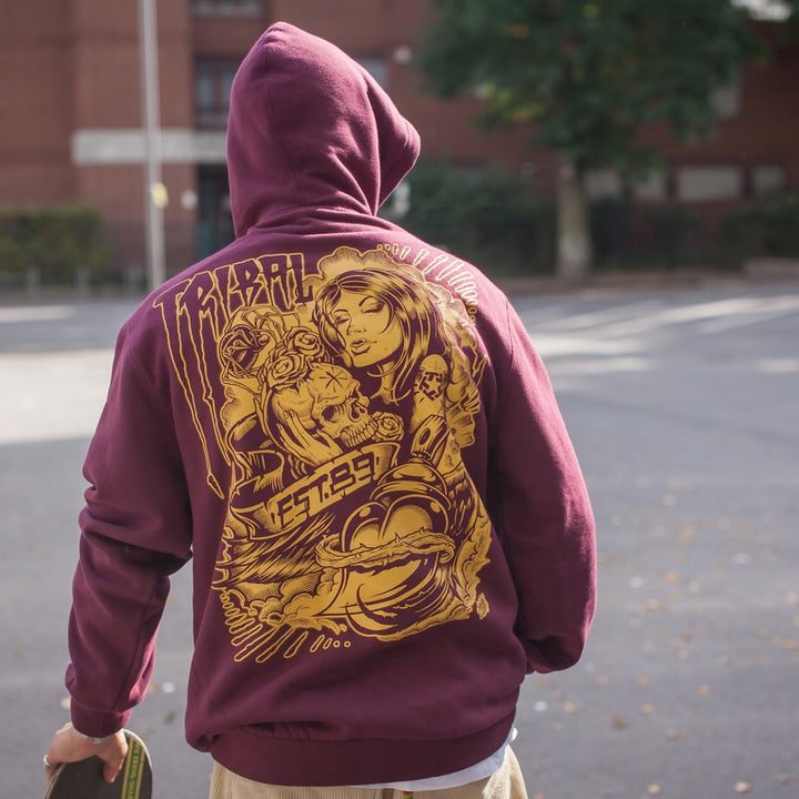 Tribal Maxx'89 hoodie morocco maroon