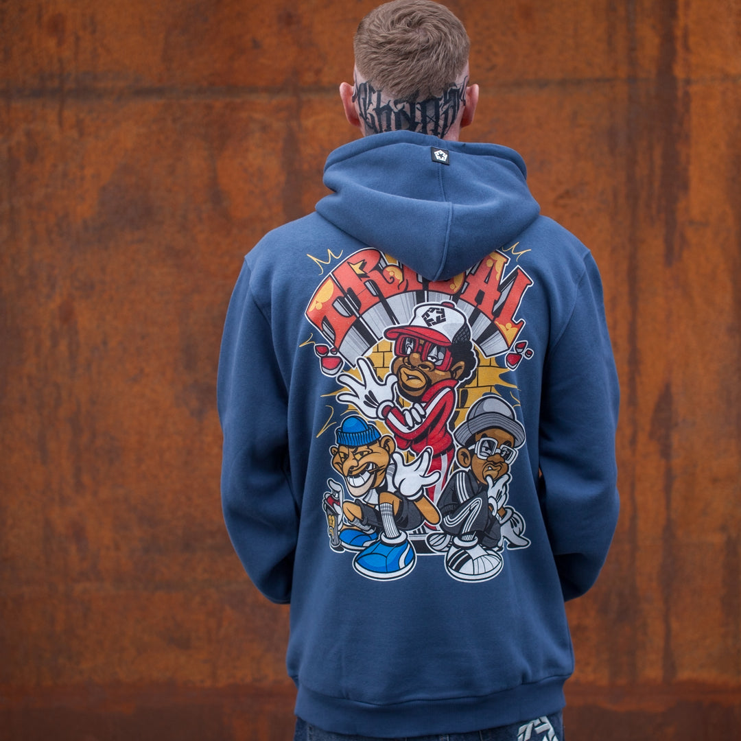 Sudadera con capucha Origi Old School azul medianoche