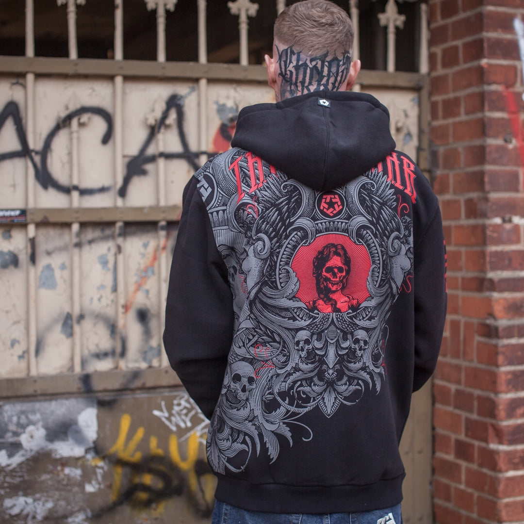 Angel Skull Zip Hoodie