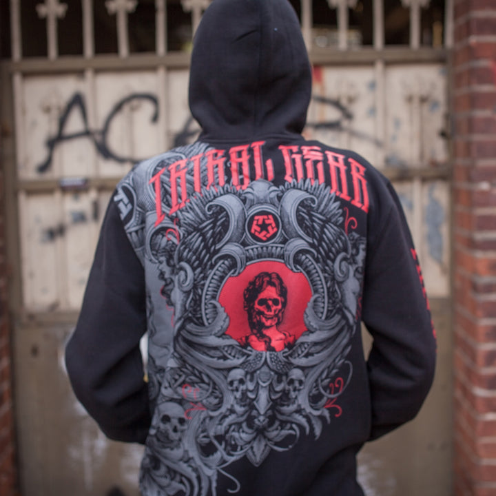 Angel Skull Zip Hoodie