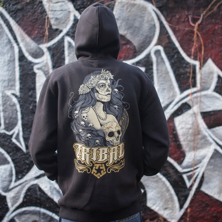 Tribal Muerte Zip Hoodie