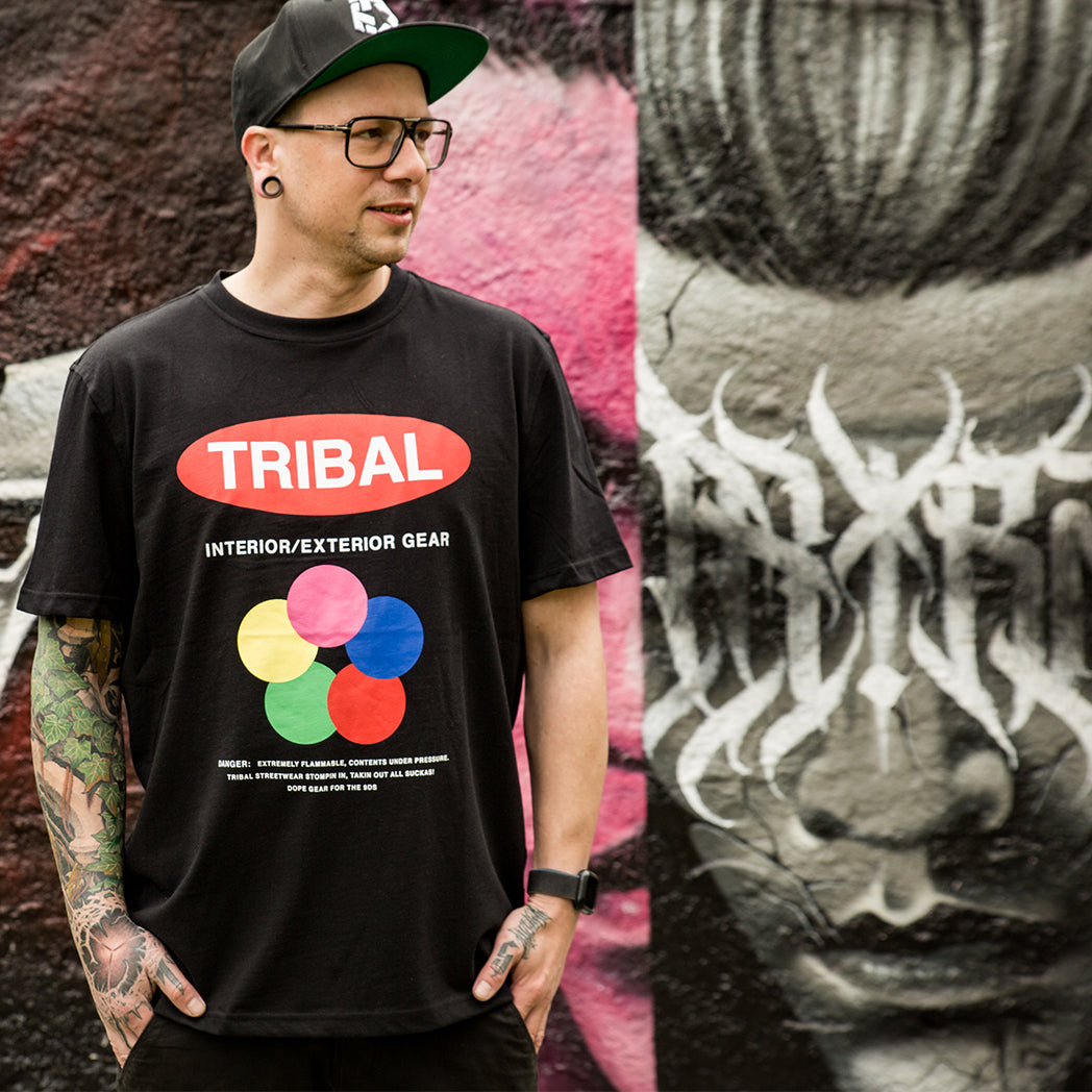 T-shirt tribale Trilon nera