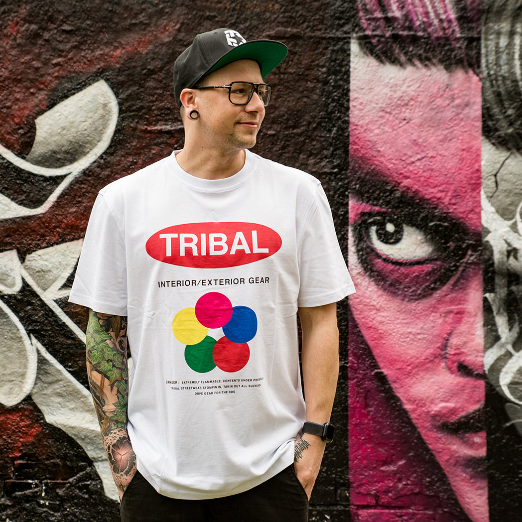 T-shirt tribale Trilon bianca