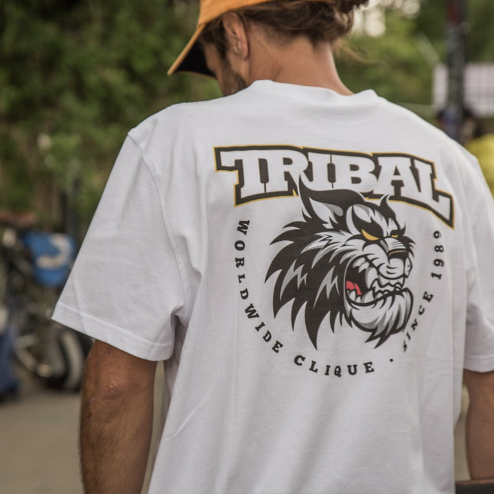 Maglietta tribale Fisek Tiger bianca