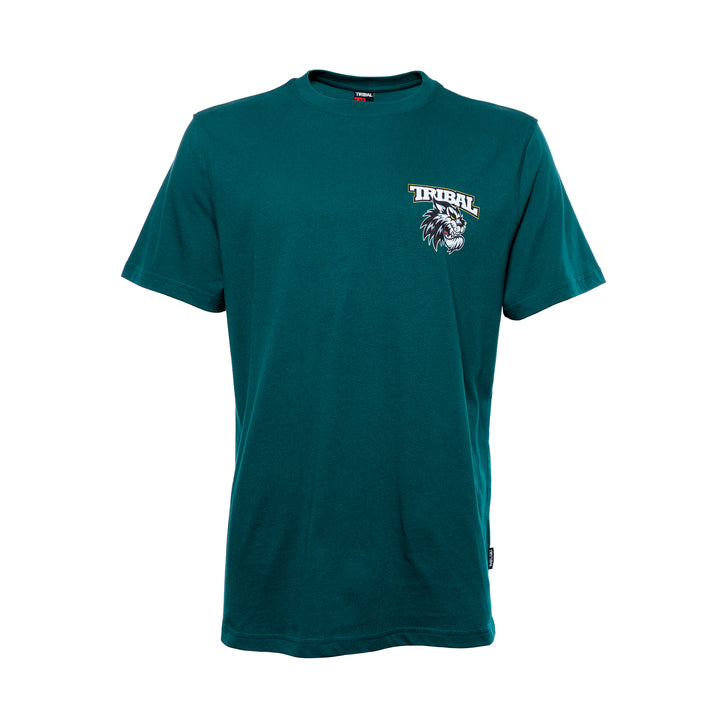 T-shirt tribale Fisek Tiger verde acqua scuro