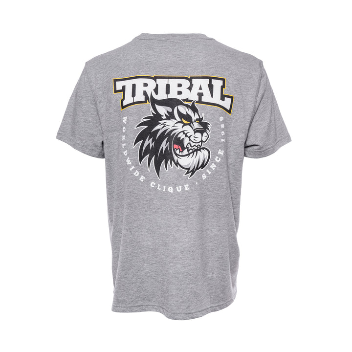 T-shirt tribale Fisek Tiger grigio melange