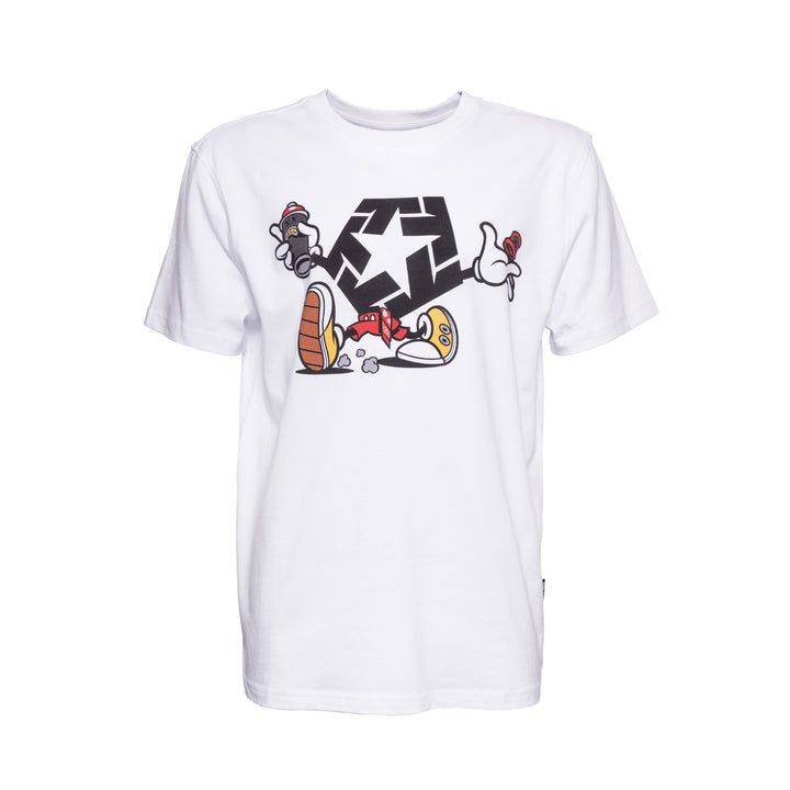 T-shirt tribale Cartoon bianca