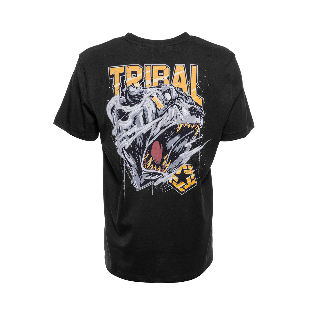 T-shirt orso tribale nera