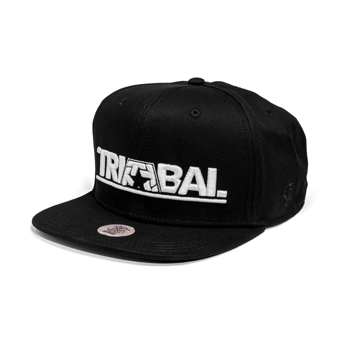 Gorra snapback con logo de fuente tribal / negro