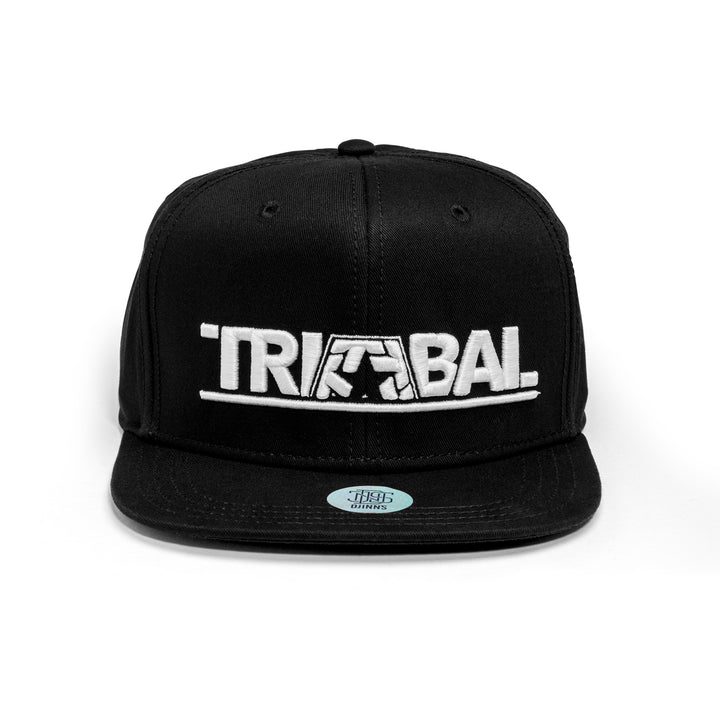 Gorra snapback con logo de fuente tribal / negro