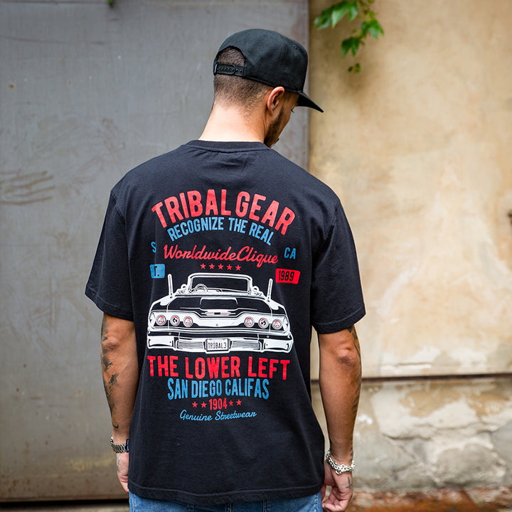 Camiseta Tribal Poster negro / corte caja